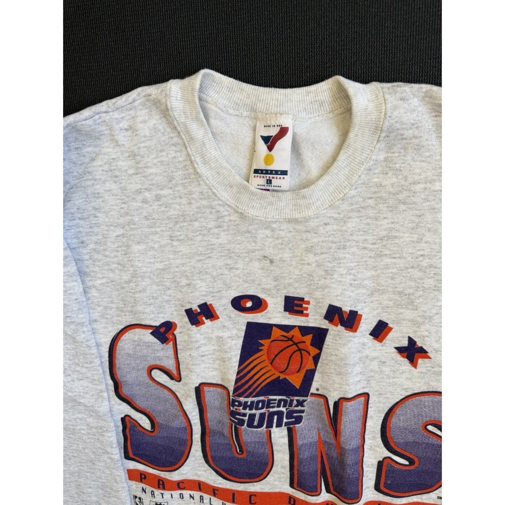 Vintage 90s Phoenix Suns Graphic Crewneck Sweatshirt Unisex Basketball L - Picture 2 of 5
